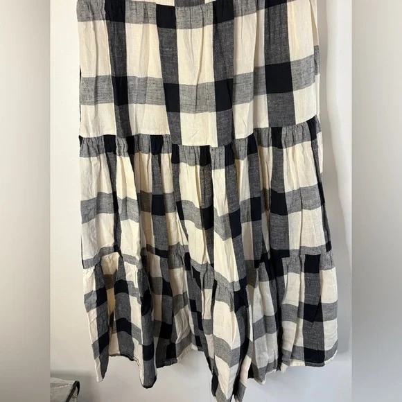 🔥FLASH SALE! Tribe Alive Black and Cream Linen Maxi Dress - Picture 4 of 8